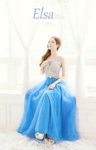 엘사 블루 드레스 (샘플판매) 66사이즈